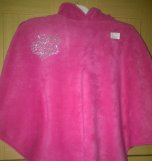 Child's Hooded Fleece Wheelchair Poncho - Pink